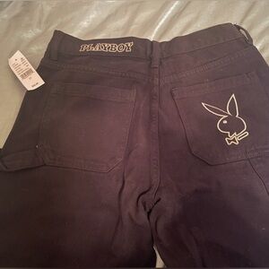 Black Playboy Cargo Pants